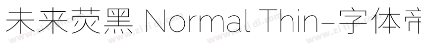 未来荧黑 Normal Thin字体转换